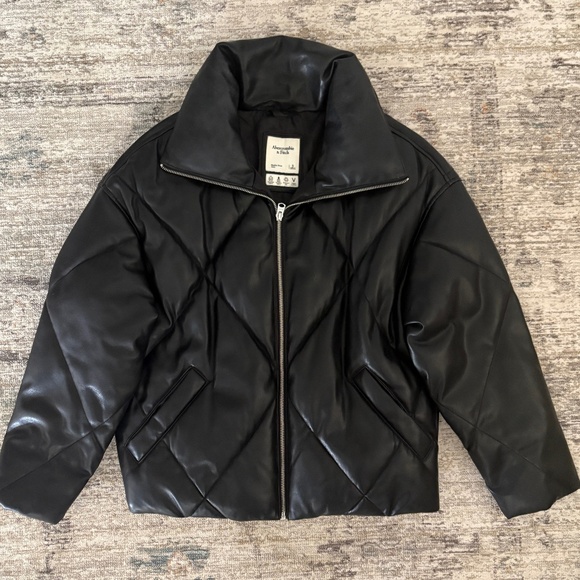 Abercrombie Oversized Leather Jacket - Picture 1 of 5